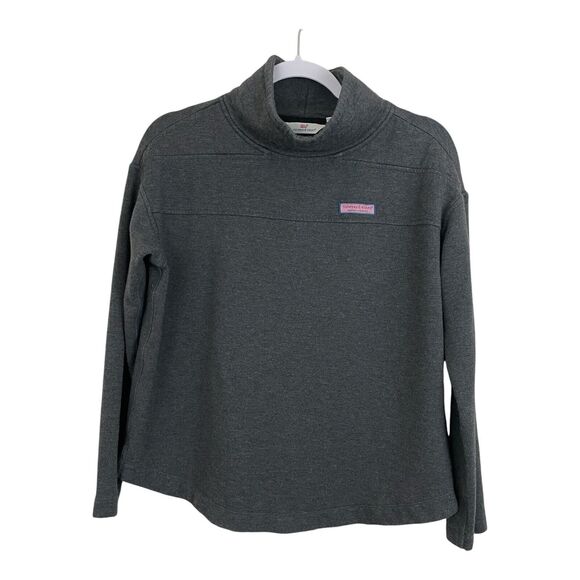 Vineyard Vines Sweatshirt Women’s Size Extra Small Gray Pullover Funnel Neck - Picture 1 of 10